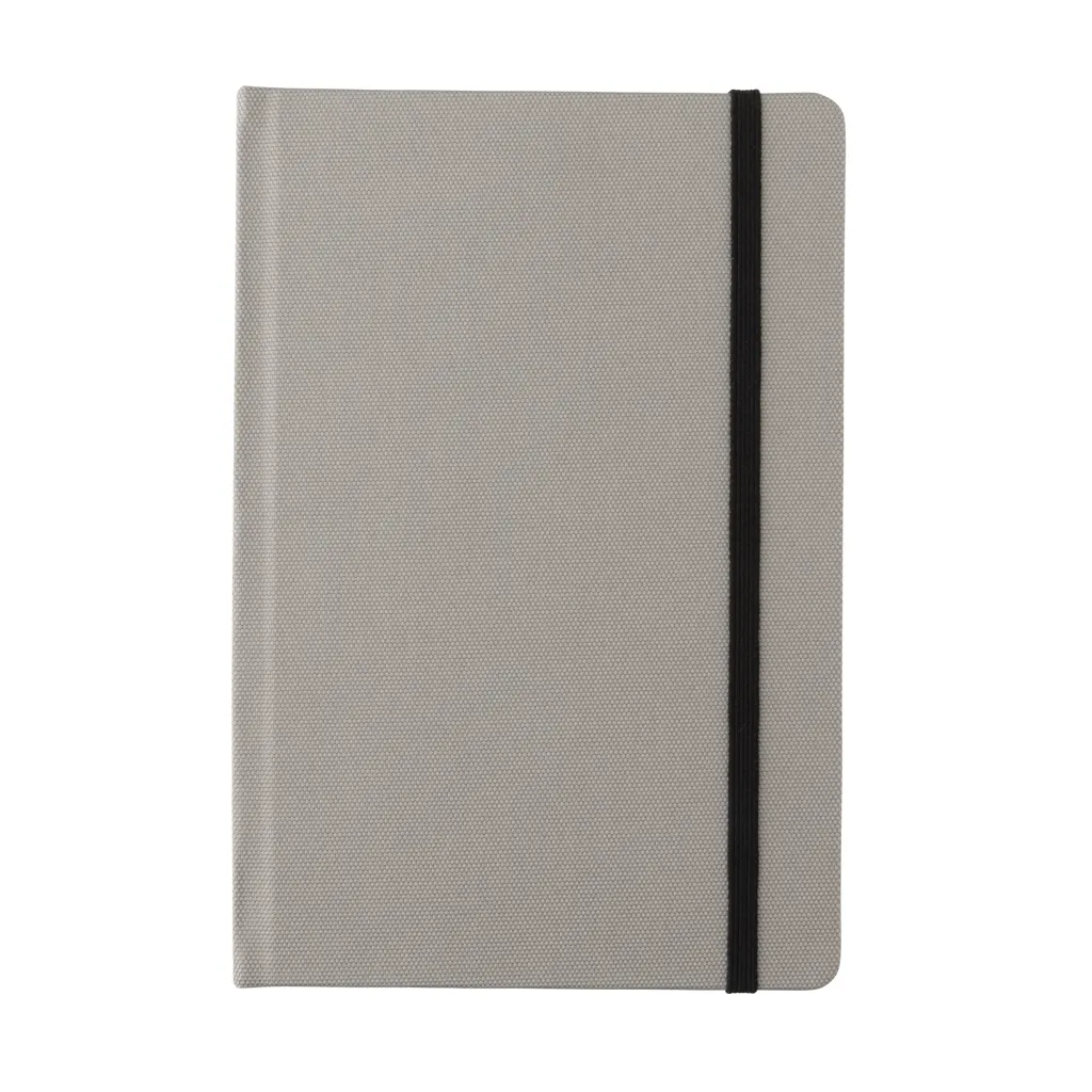 GRS-zertifiziertes rPET-A5-Notizbuch, grau – Bild 4