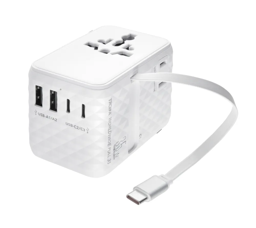 Reiseadapter WORLDWIDE PULL 35, weiß – Bild 4