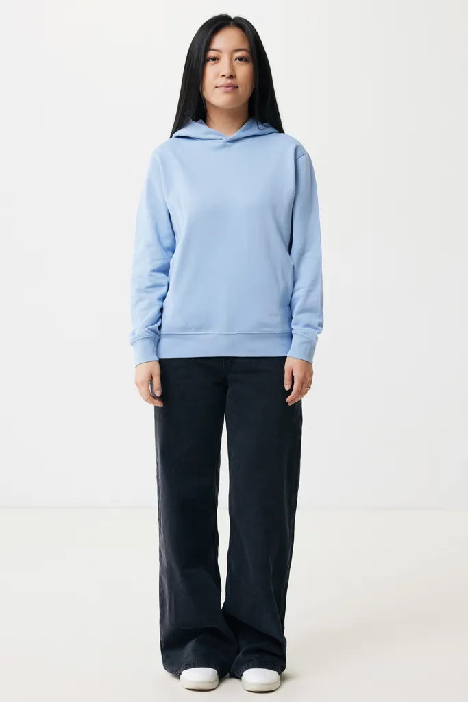 IQONIQ Yengo Hoodie mit Seitentaschen aus rec. Baumwolle, sky blue – Bild 5