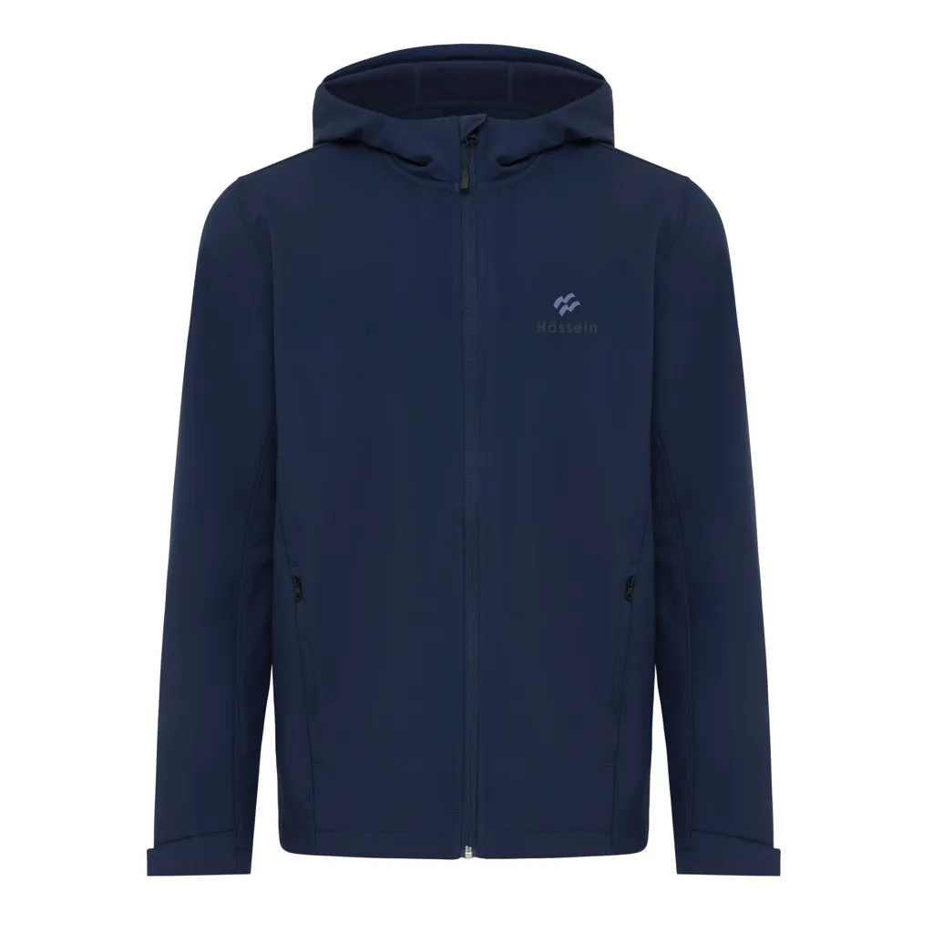 IQONIQ Makalu Herren Softshelljacke aus recyceltem Polyester, navy blau – Bild 3