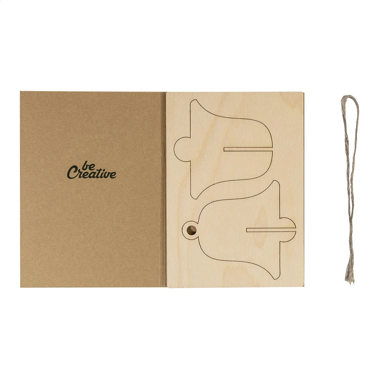 Weihnachtskarte FestiCard Kraft, Stern, natur – Bild 4
