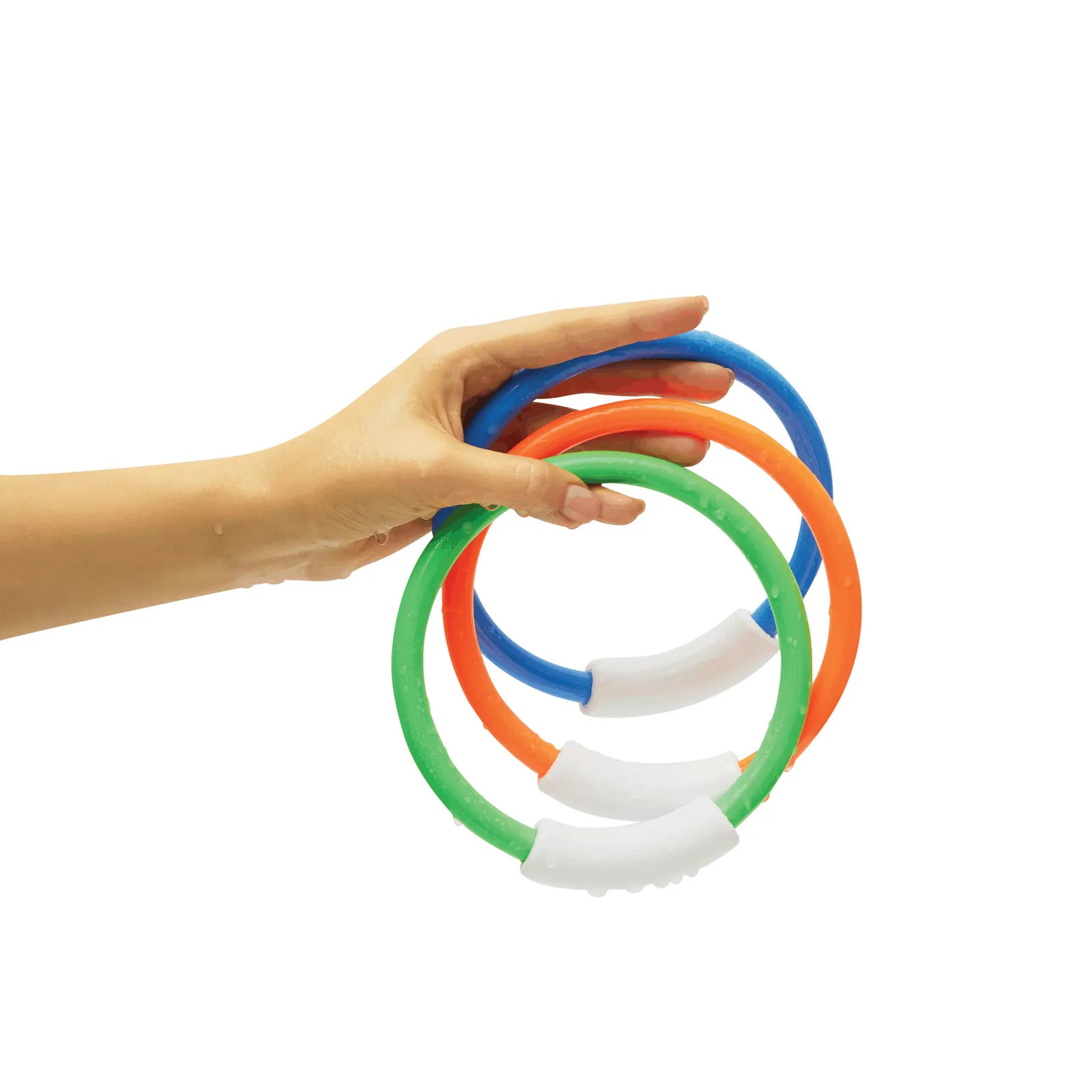 SPLASH LOOPS - Tauchringe blau, grün, orange, blau, grün – Bild 3