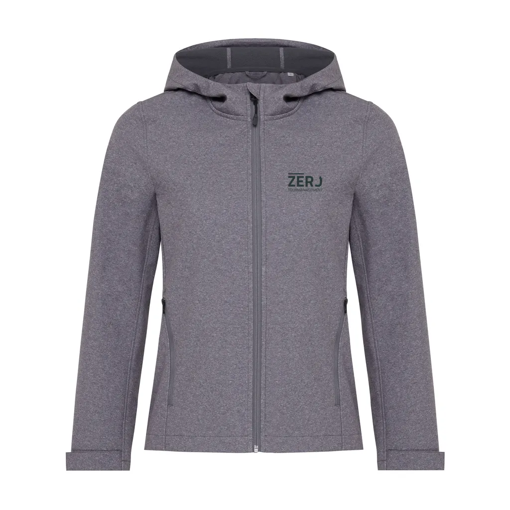 IQONIQ Makalu Damen Softshelljacke aus recyceltem Polyester, vulcano heather grey – Bild 3