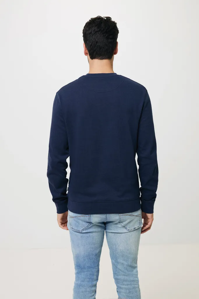 IQONIQ Zion Rundhals-Sweater aus recycelter Baumwolle, navy blau – Bild 7