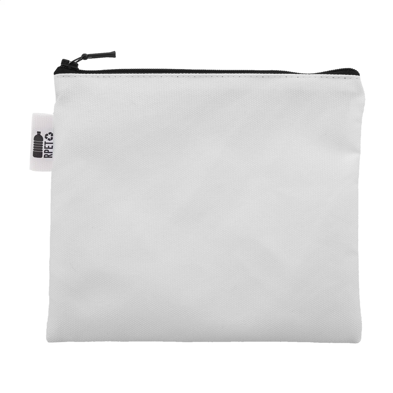 Individuelle Kosmetiktasche CreaBeauty M RPET, schwarz, weiß – Bild 3