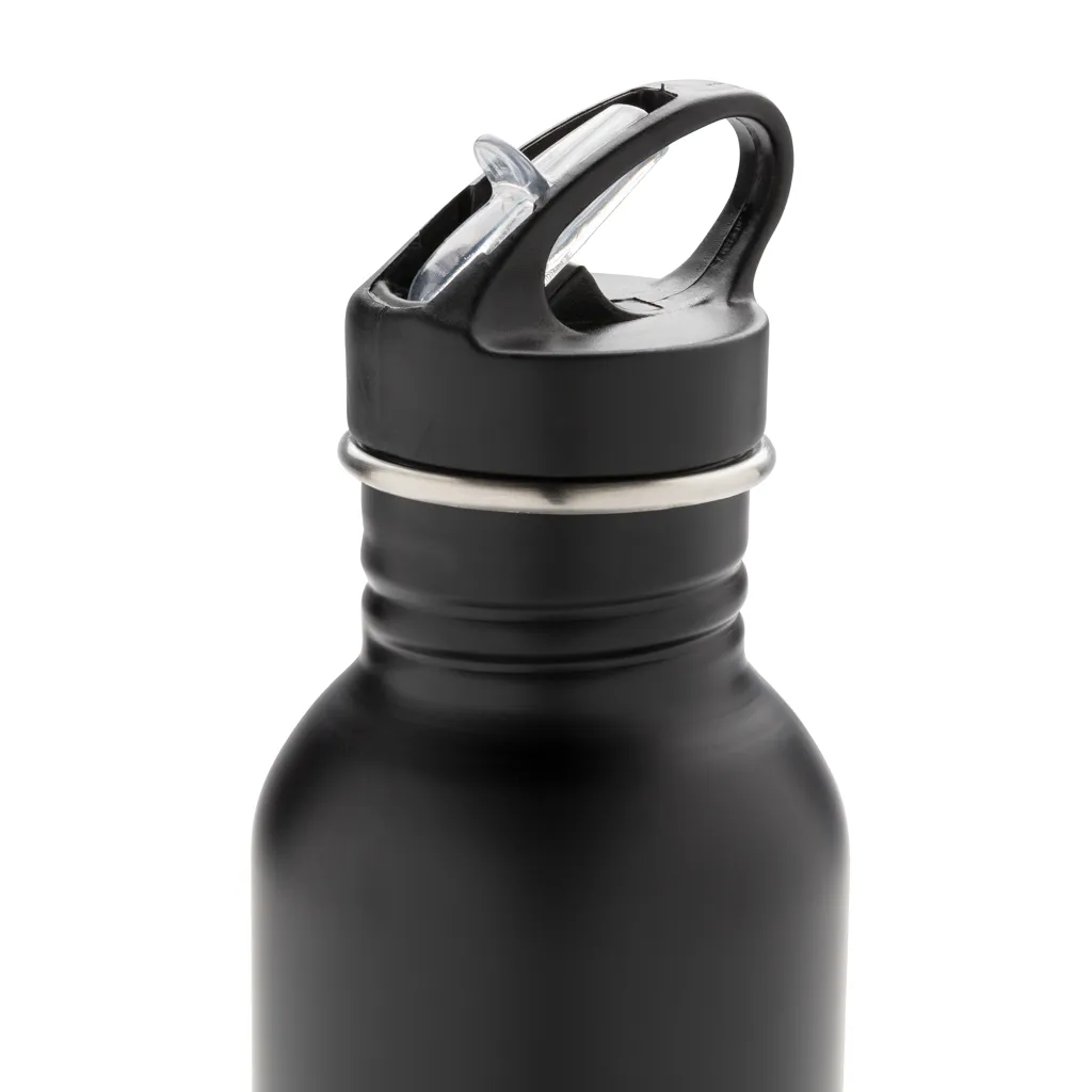 Deluxe Sportflasche aus Edelstahl, schwarz – Bild 3