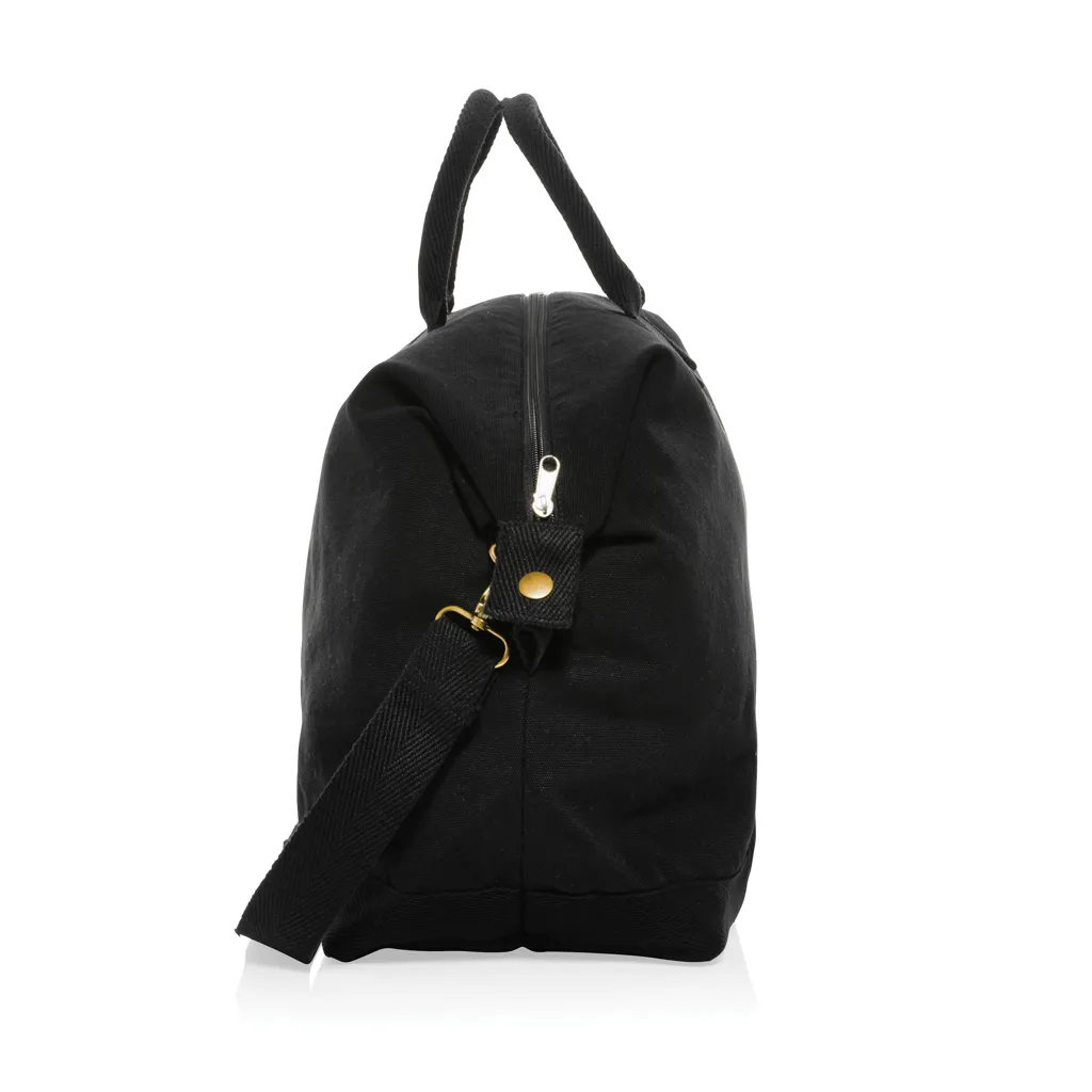 Kezar AWARE™ 500g/m² Wochenendtasche aus recyceltem Canvas, schwarz – Bild 5