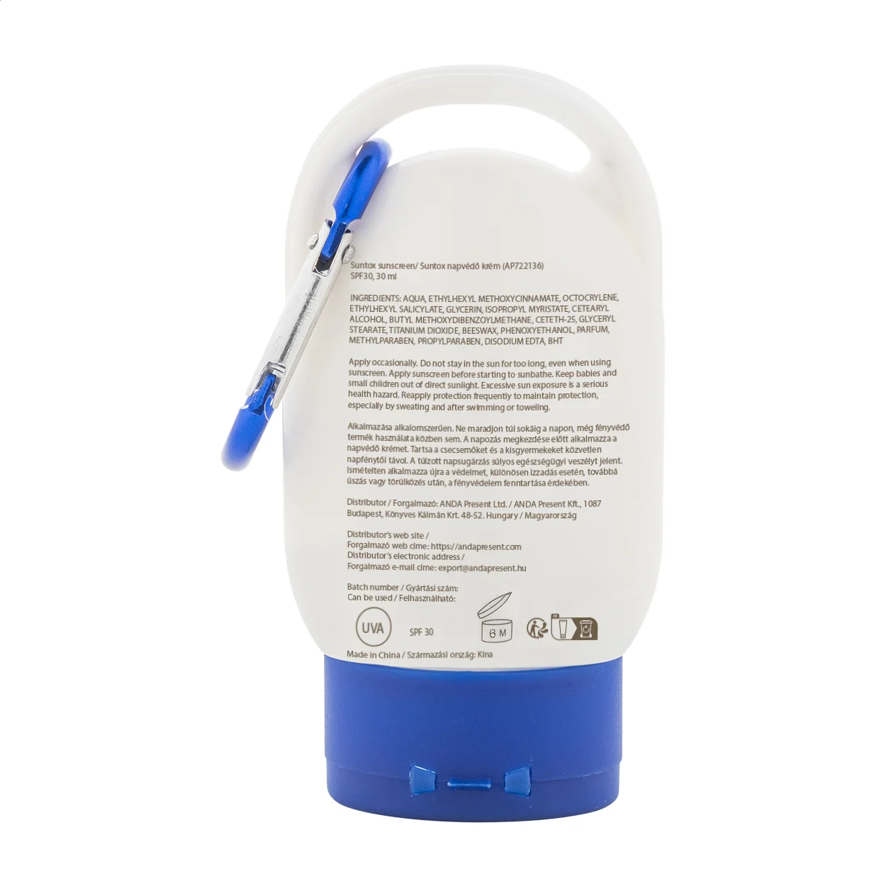 Sonnencreme Suntox, blau, weiß – Bild 3