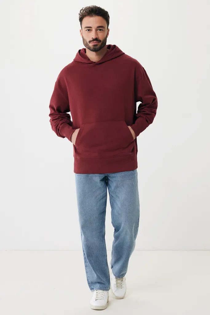 IQONIQ Yoho Relax-Hoodie aus recycelter Baumwolle, burgunderrot – Bild 4