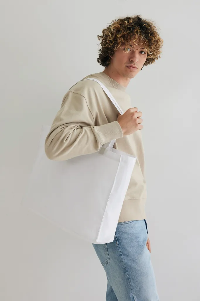 Impact AWARE™ recycelte Baumwoll-Shopper 145gr, weiß – Bild 4
