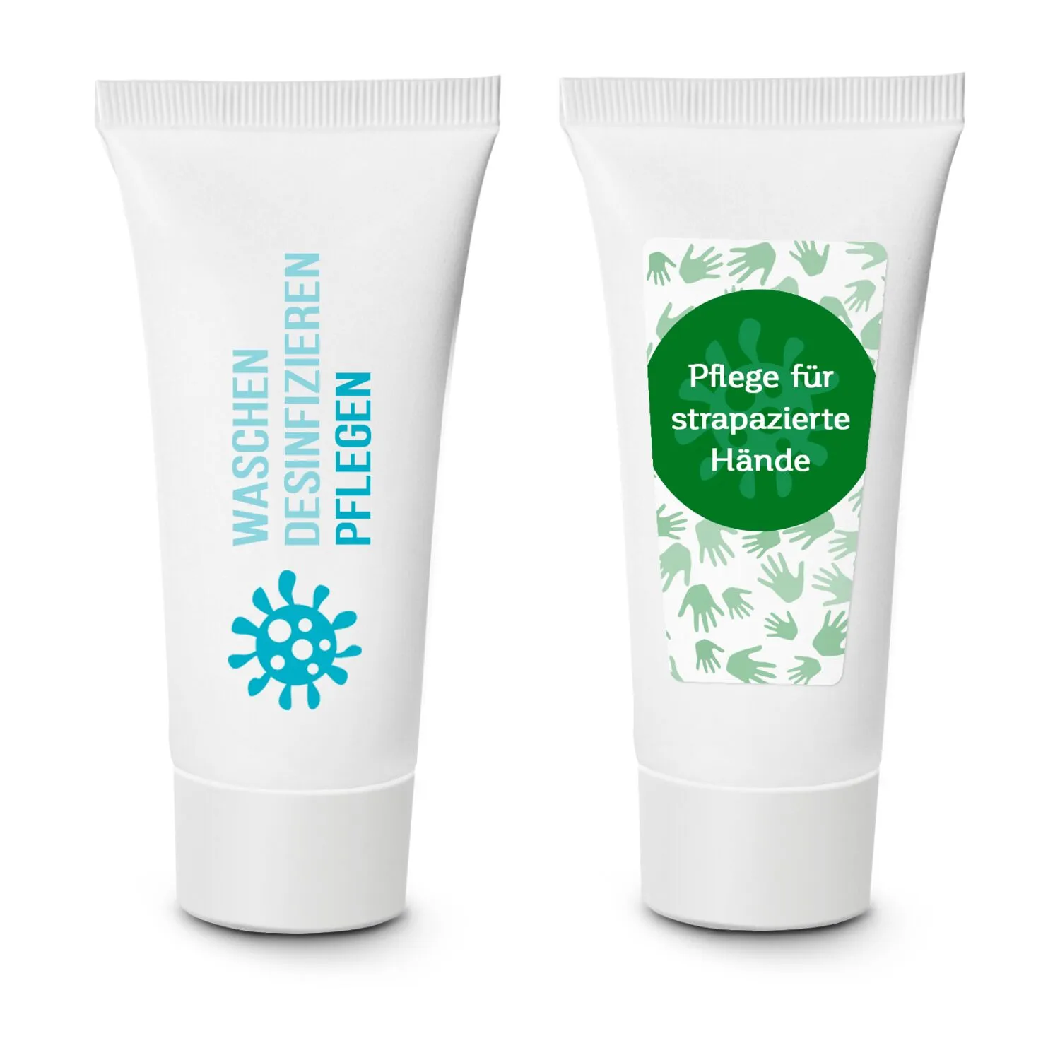 Pflegetube Mini 20 ml - Hand- und Nagelcreme sensitiv mit Aloe Vera, Sheabutter, Mandelöl & Avocadoöl, weiß – Bild 2