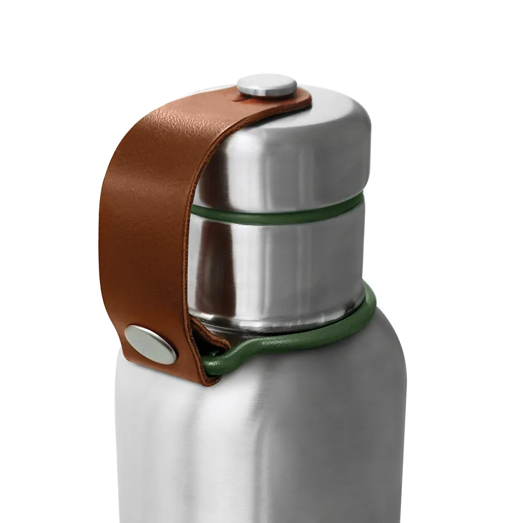 Black+Blum isolierte Wasserflasche klein, 500ml, Olivgrün – Bild 3