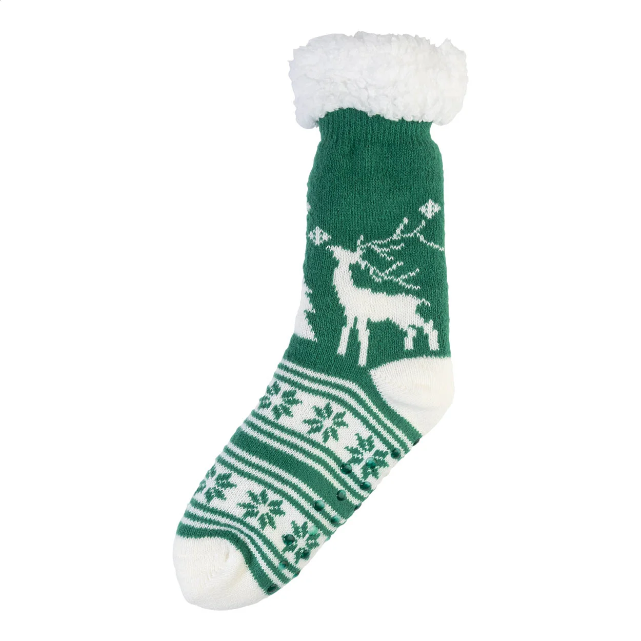 Weihnachtshausschuhsocken Norsokkar, grün – Bild 3