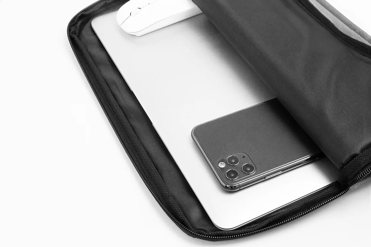Laptoptasche Reptop, RPET, grau – Bild 5