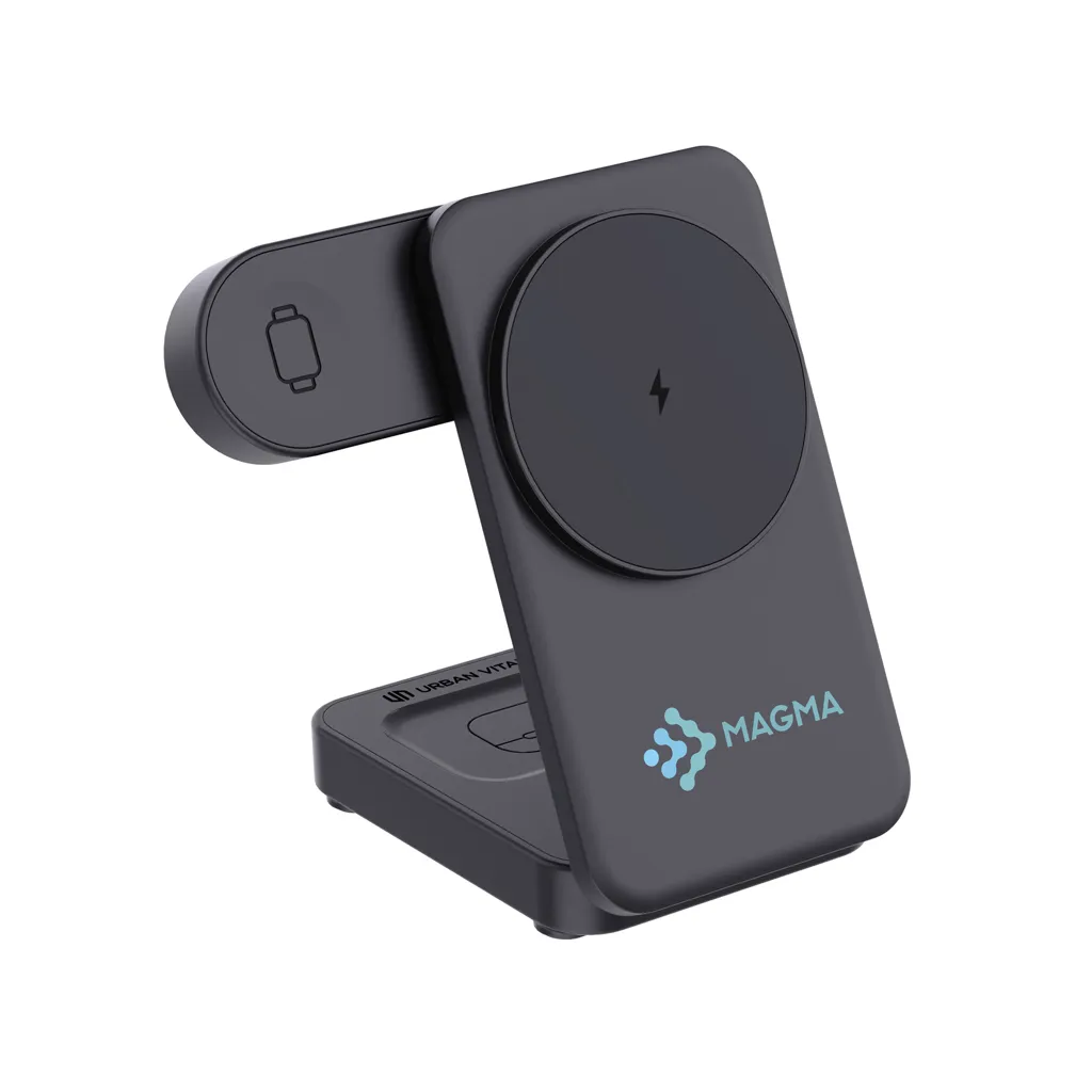 Urban Vitamin Arcadia 15W 3in1 Magnet-Charger aus RCS rABS, schwarz – Bild 10