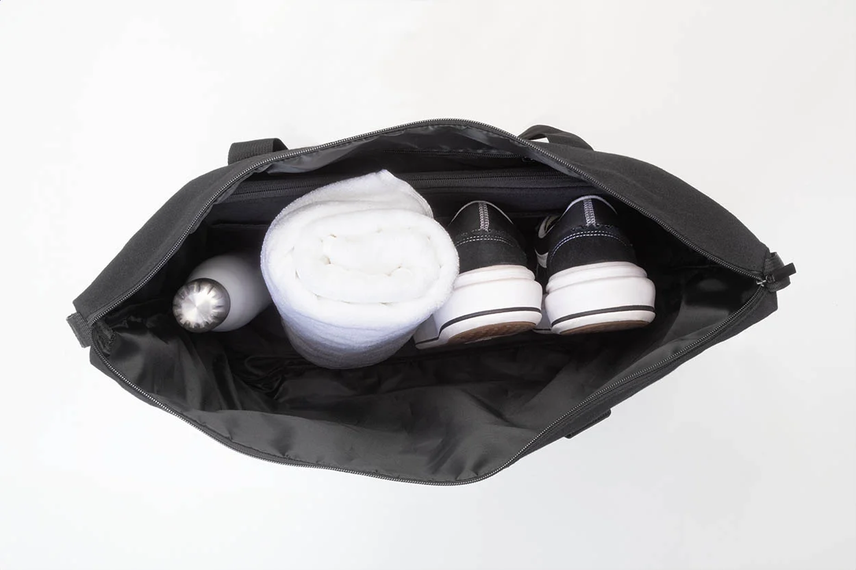 Recycelten Canvas Reisetasche Rebyss Travel, schwarz – Bild 10