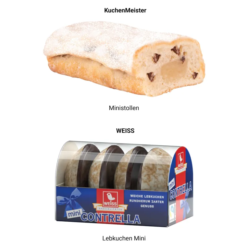 3D-Präsent Bus, Weiss 4er Lebkuchen Mini – Bild 2