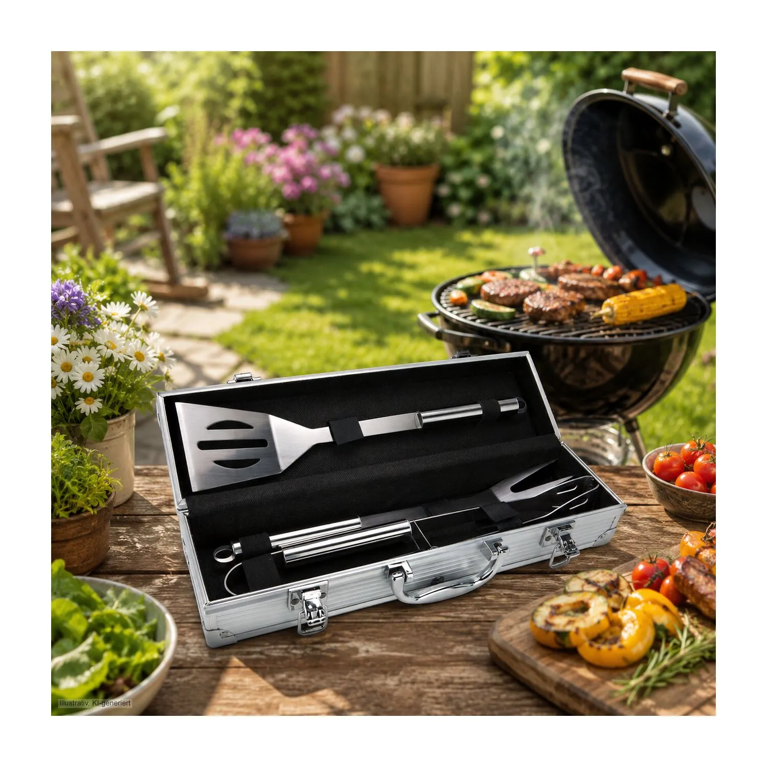 ROMINOX® Grillkoffer // Barbecue, silber – Bild 5