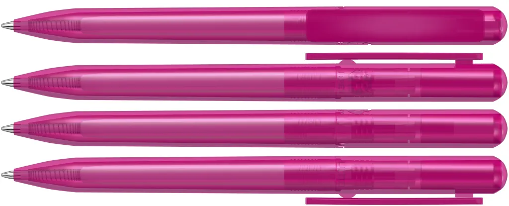 RECYCLED PET PEN CHANGE transparent Drehkugelschreiber magenta, magenta – Bild 2