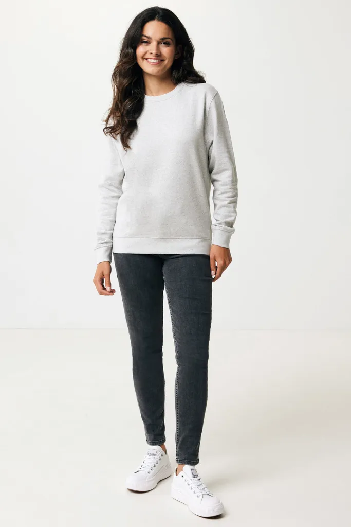 IQONIQ Etosha Lightweight Sweater aus recycelter Baumwolle, light heather grey – Bild 6