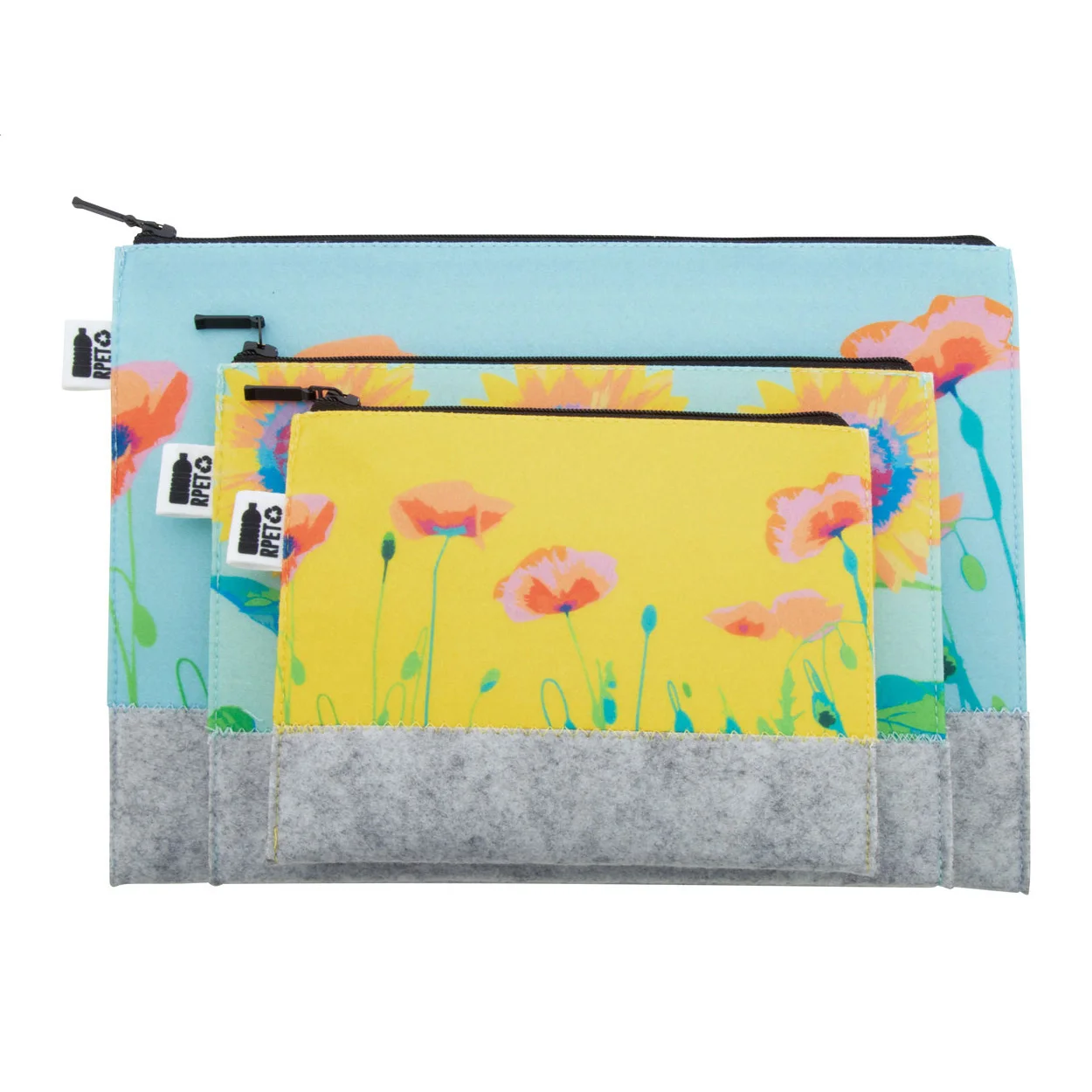 Individuelle Kosmetiktasche CreaFelt Beauty L, weiß, grau – Bild 8