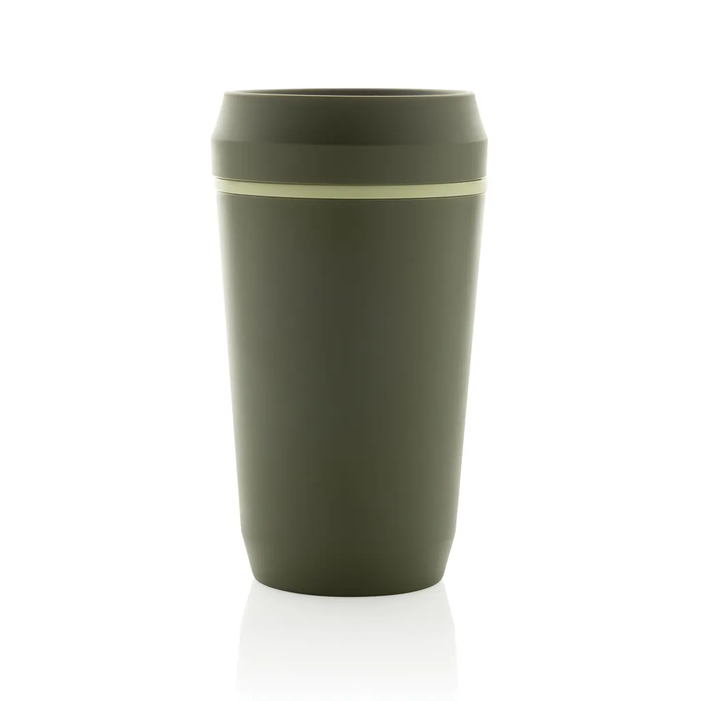 Topl-Becher aus rec. Kunststoff mit 360-Grad-Deckel 354ml, grün – Bild 4