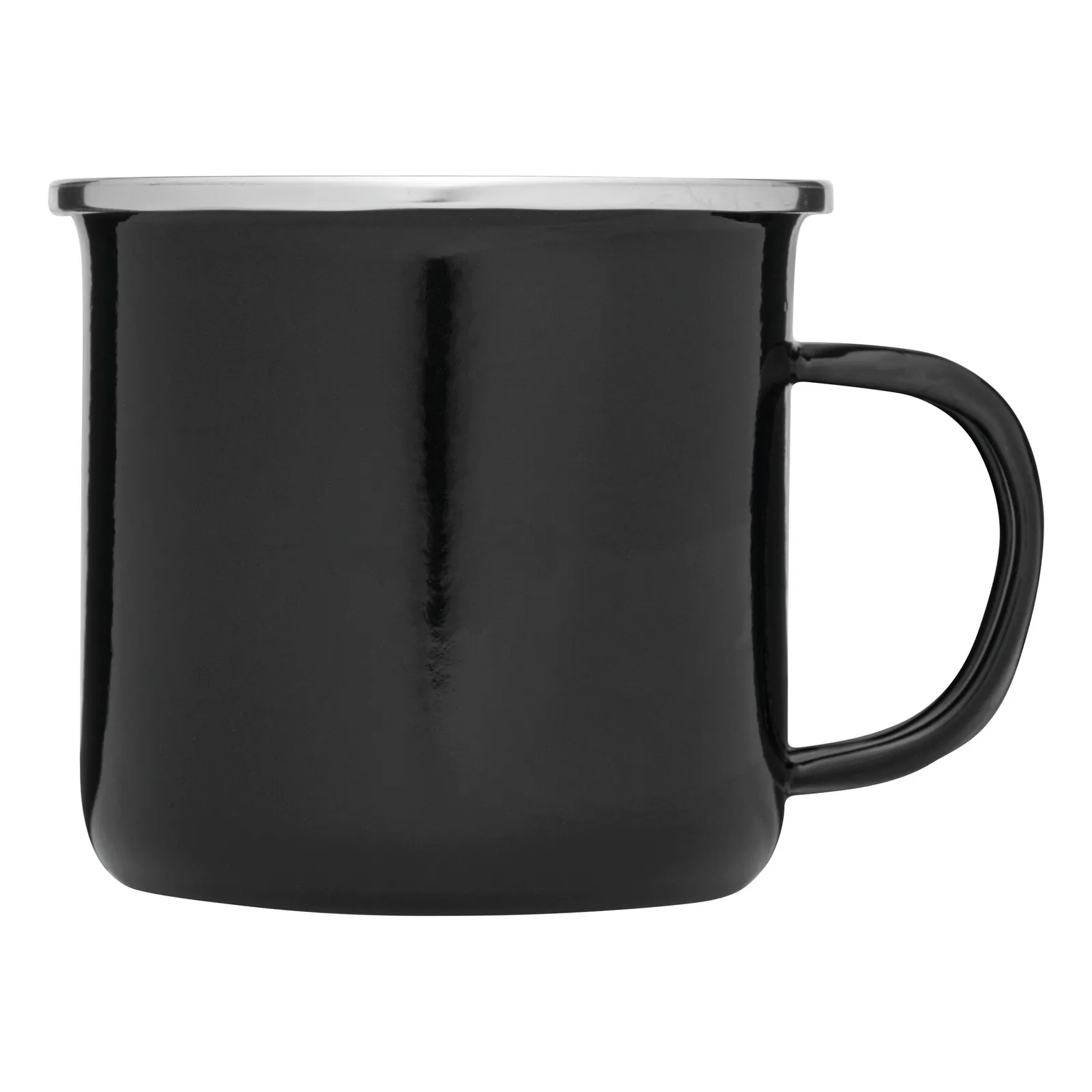 VINTAGE CUP - Emaille-Trinkbecher, schwarz – Bild 3