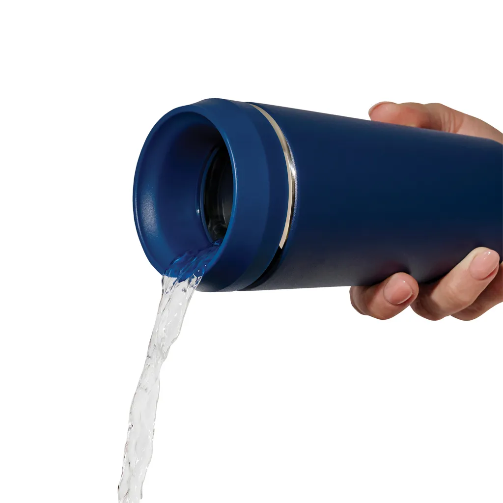 Topl-Trinkbecher aus rec. Stahl mit 360-Grad-Deckel 354ml, navy blau – Bild 3