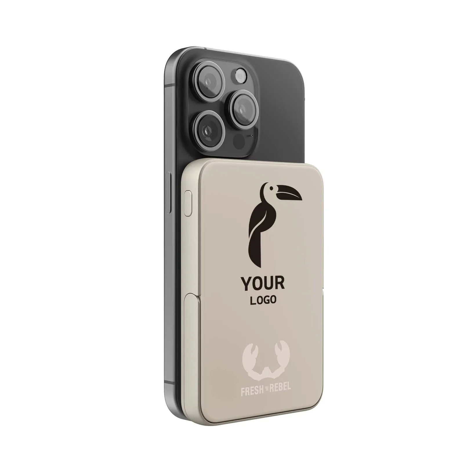 Fresh 'n Rebel Magnetische kabellose Powerbank 5000 mAh, Seidensand – Bild 8
