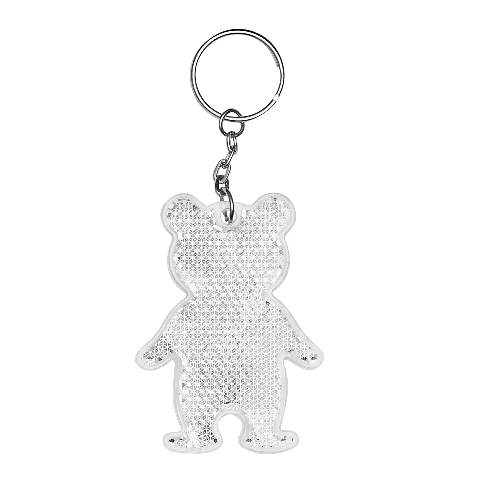 TEDDY - Reflektierender Schlüsselanhänger, weiß – Bild 3