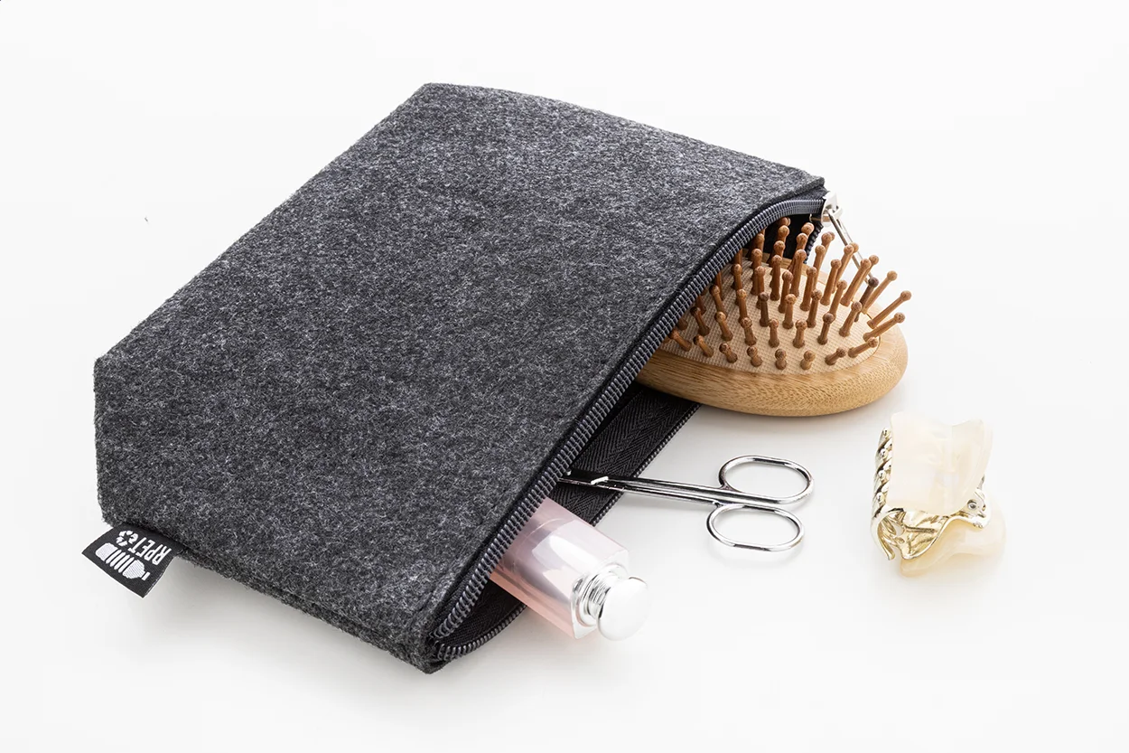 Kosmetiktasche RPET Refelt Beauty, dunkelgrau – Bild 4