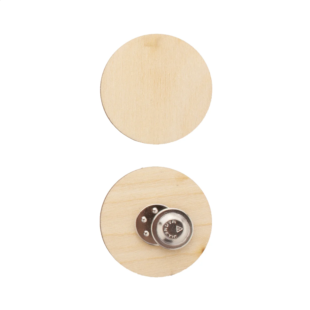 Individueller Anstecker WooBadge, natur – Bild 3