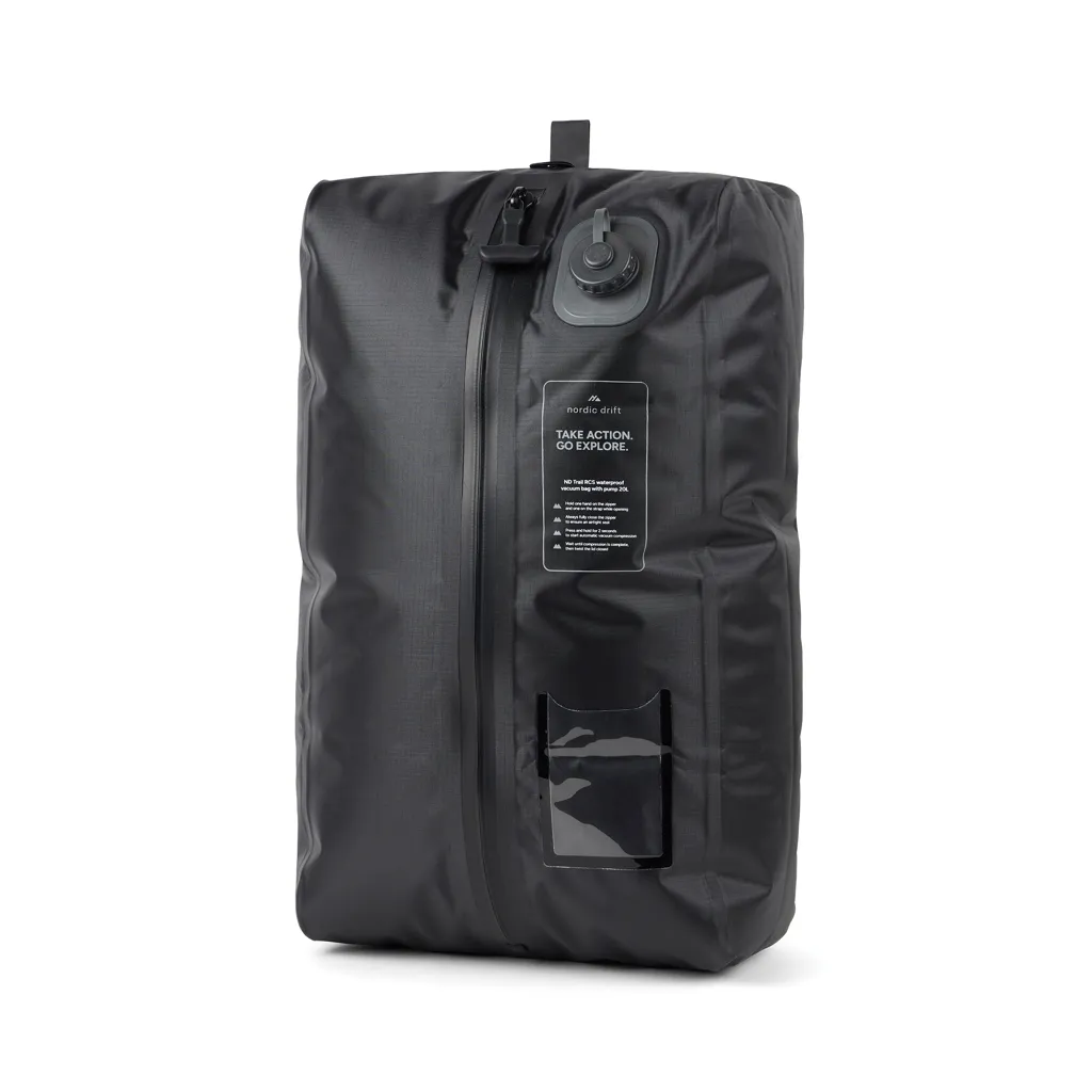 Nordic Drift Trail RCS IPX 8 Vakuumbeutel mit Pumpe, 20L, schwarz – Bild 2