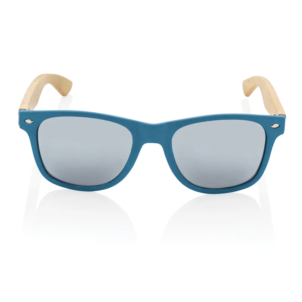 Sonnenbrille aus Bambus und RCS recyceltem Kunststoff, blau – Bild 2