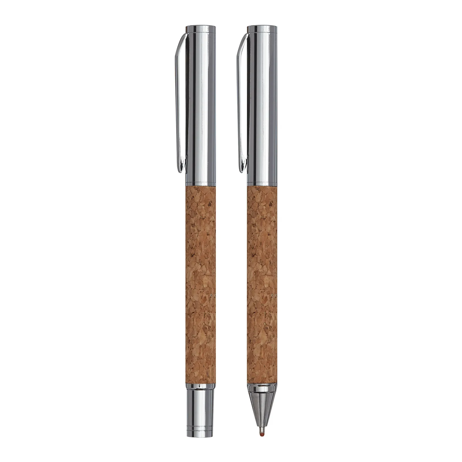 CORK SIGNATURE - Schreibset braun, silber, braun, silber – Bild 3