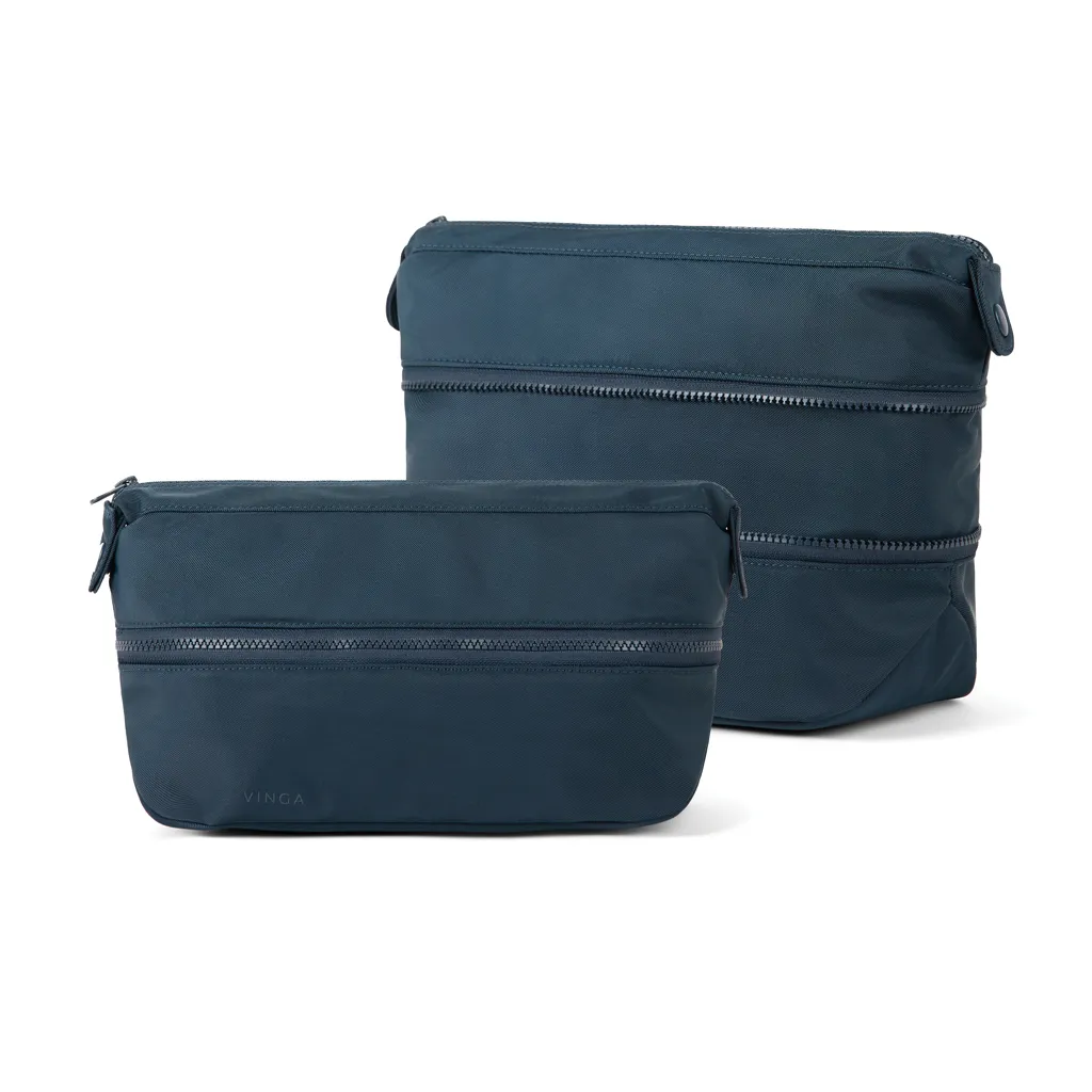VINGA Baltimore Neo RCS – erweiterbarer Kulturbeutel, navy blau – Bild 3