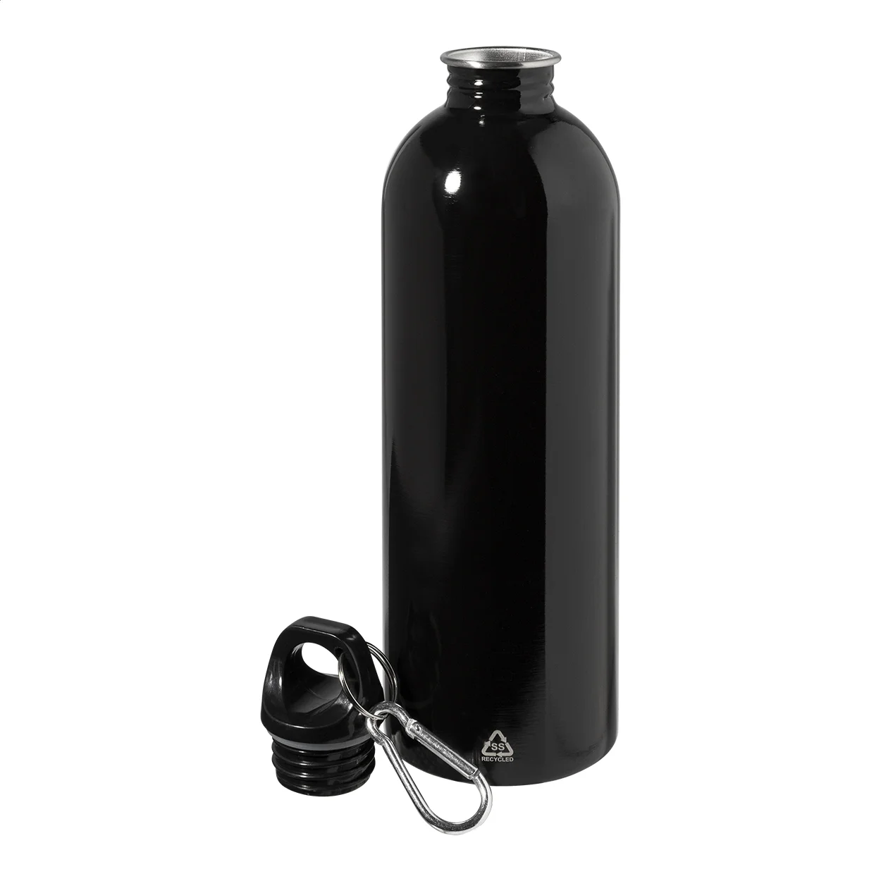 Flasche Ressuto XL aus recyceltem Edelstahl, schwarz – Bild 2