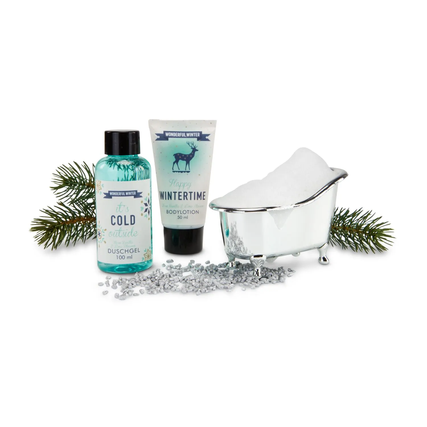 Wellness-Geschenkset: Kleine Winterzeit, silber – Bild 2