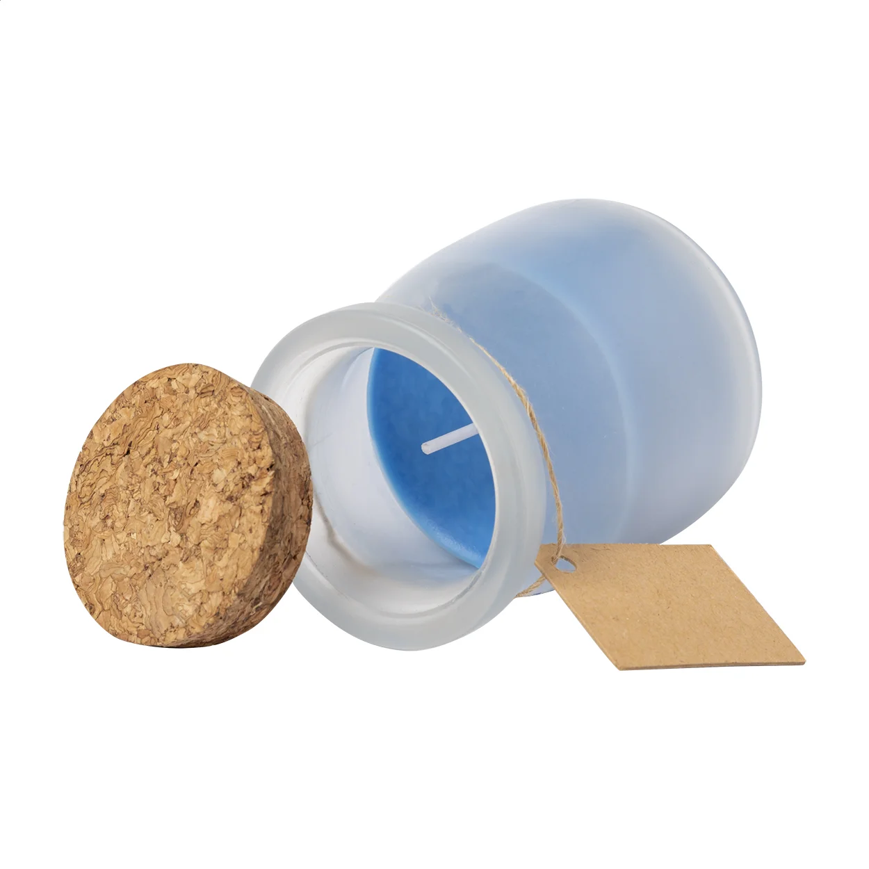 Kerze Corscent, vanille, blau – Bild 2