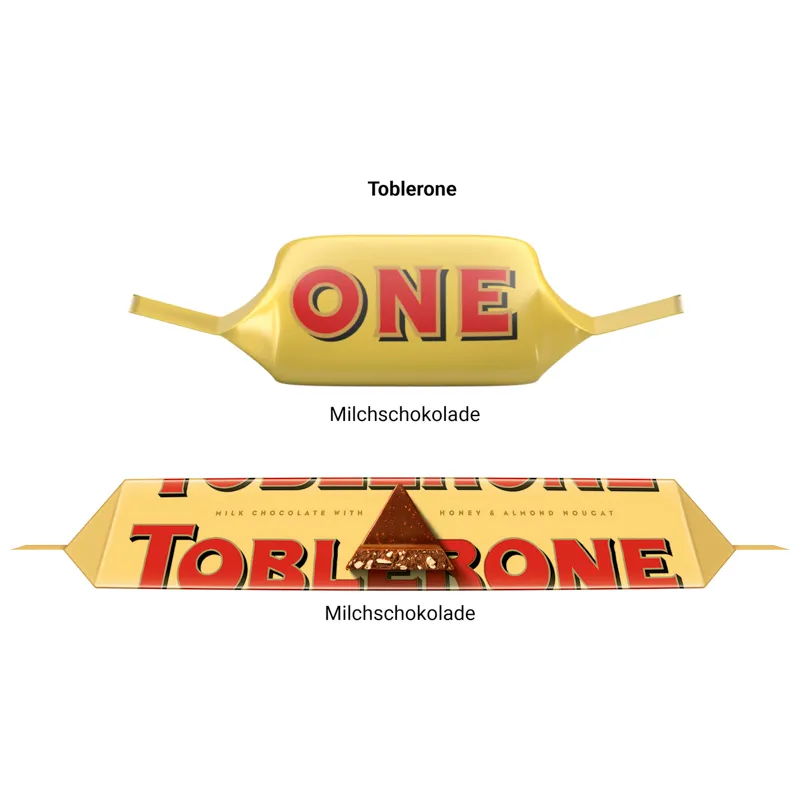 Werbedreieck Long, Toblerone Riegel 35 g – Bild 2