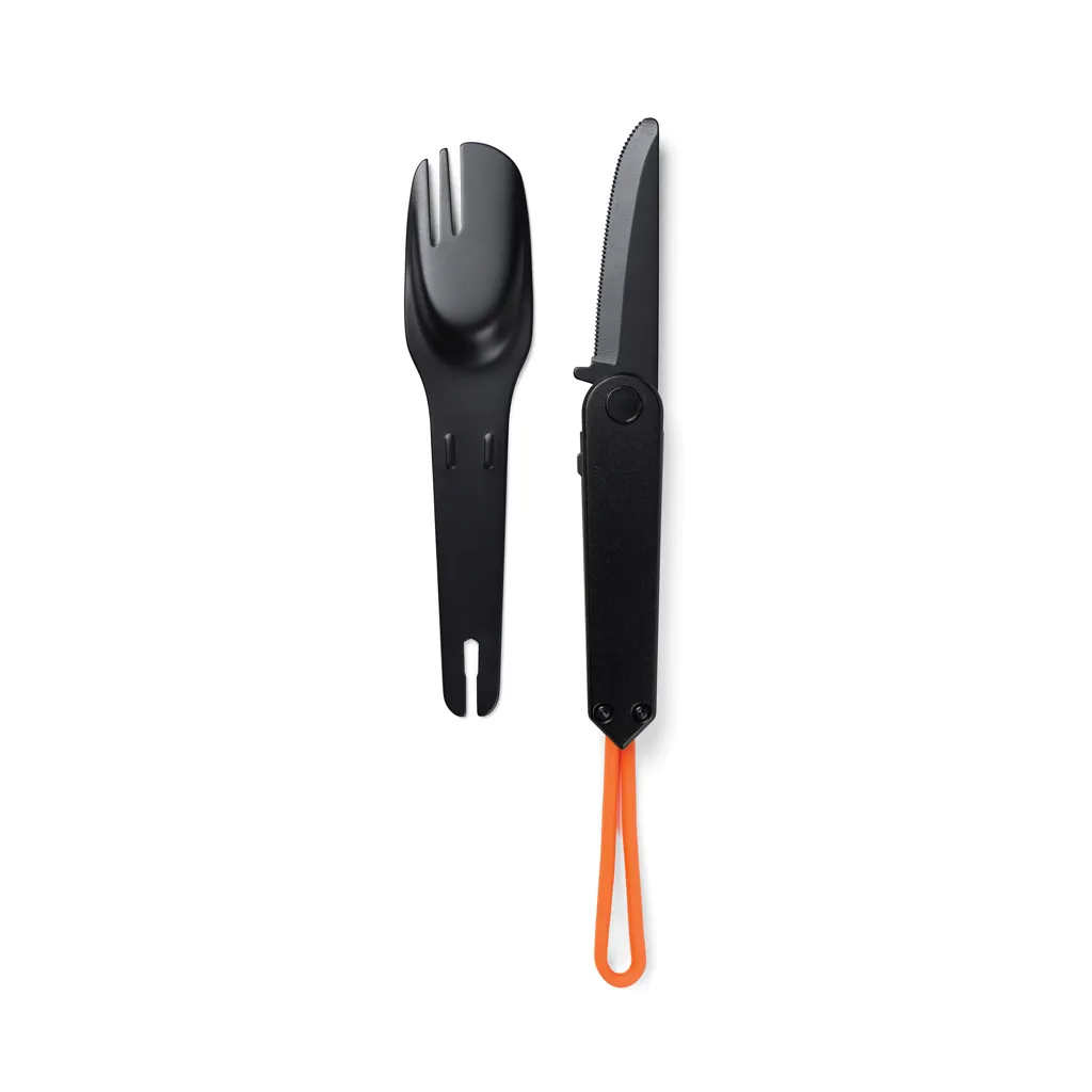 Nordic Drift Trail 4-in-1 Outdoor-Besteck, schwarz – Bild 2