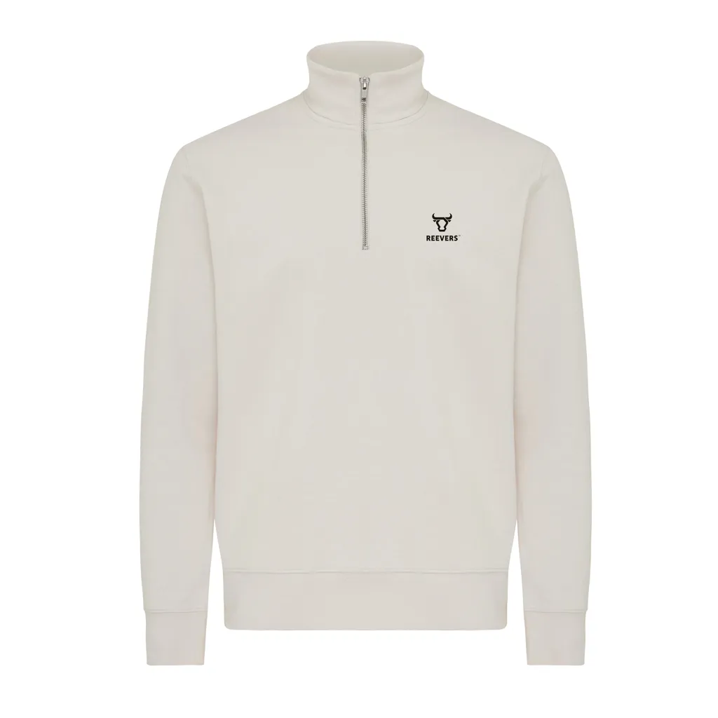 IQONIQ Elgon Quarter-Zip-Sweater aus rec. Baumwolle, ivory white – Bild 3