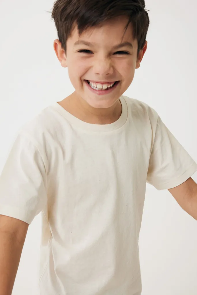 IQONIQ Koli Kids T-Shirt aus recycelter Baumwolle, natural raw – Bild 7
