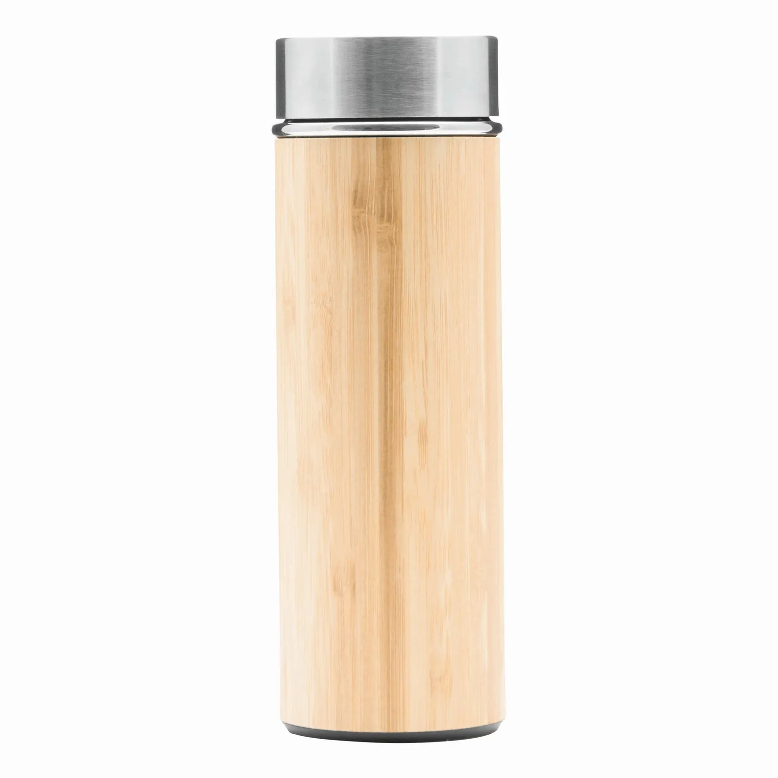 BAMBOO GO - Isolierflasche braun, silber, braun, silber – Bild 2