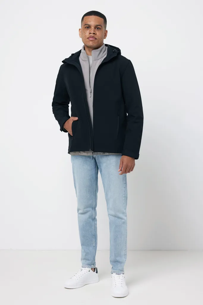 IQONIQ Makalu Herren Softshelljacke aus recyceltem Polyester, schwarz – Bild 8