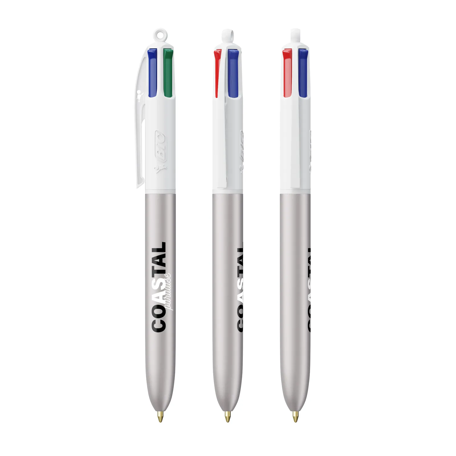 BIC® 4 Colours® Glacé, Silber Glacé / Weiß – Bild 2