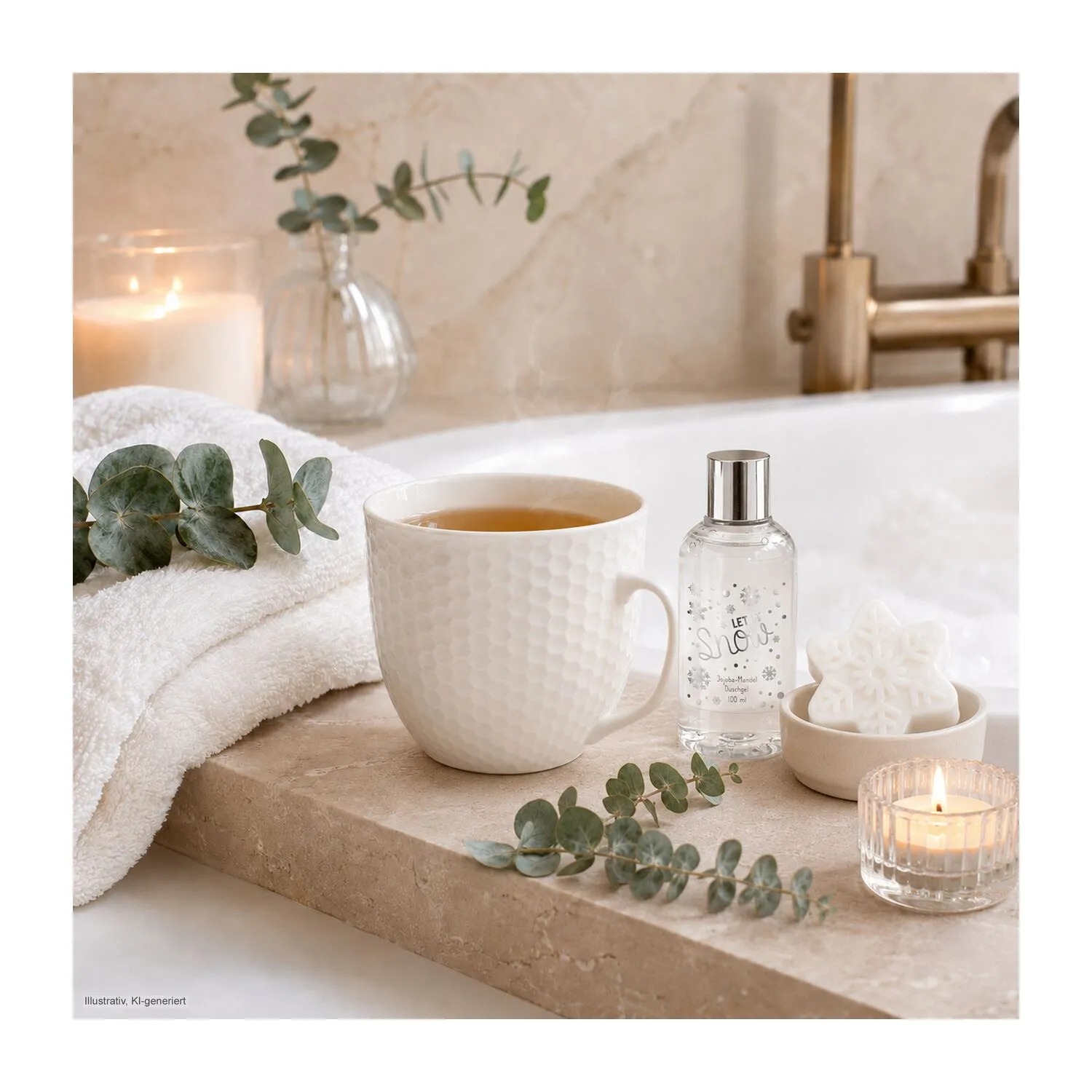 Wellness-Geschenkset: Snowflake, weiß – Bild 6