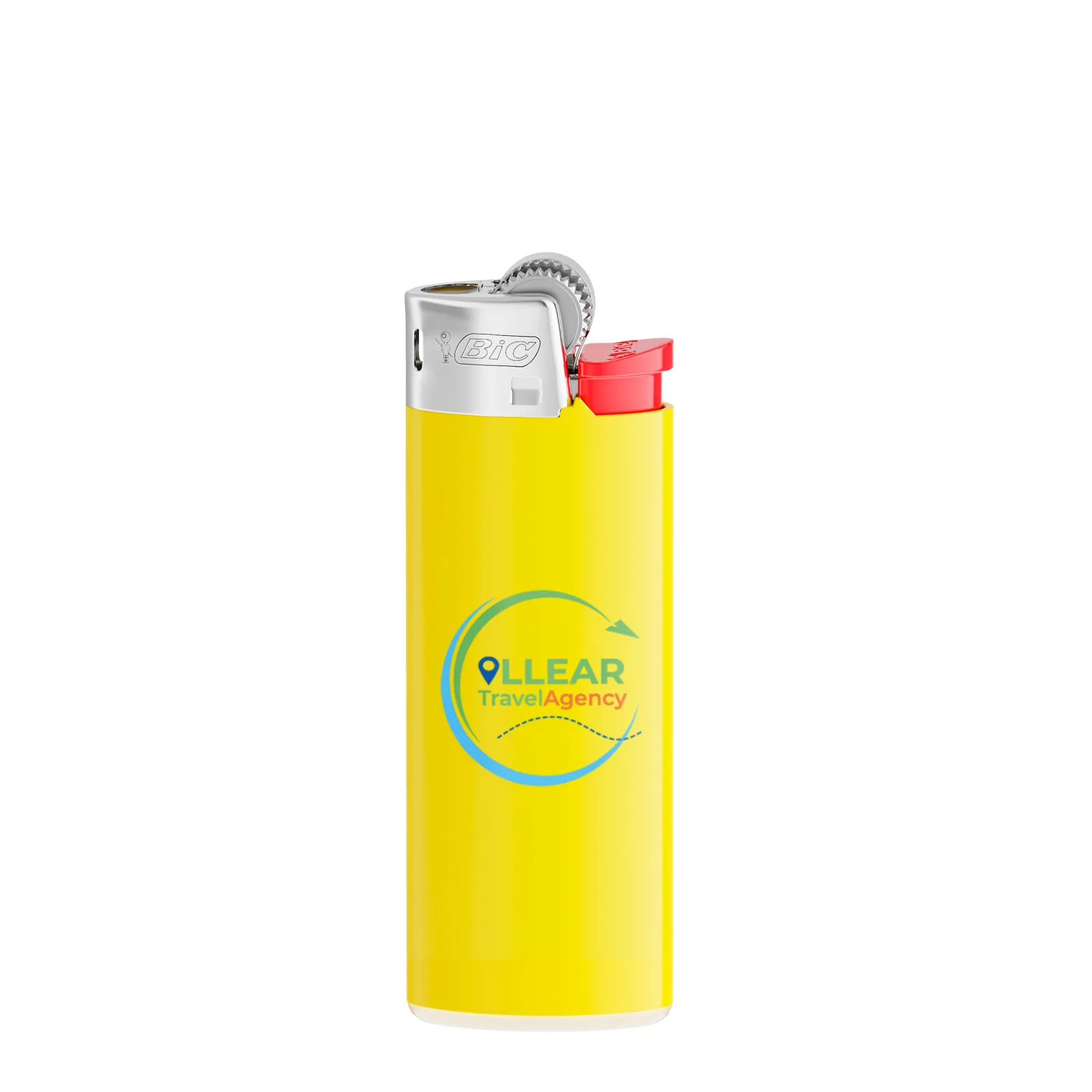 BIC® J25 Feuerzeug, Corpus Gelb/Boden Weiss/Drücker Rot/Chromkappe – Bild 2