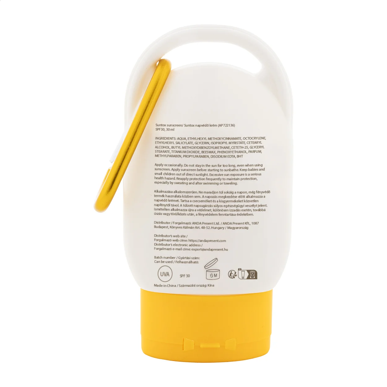 Sonnencreme Suntox, gelb, weiß – Bild 4