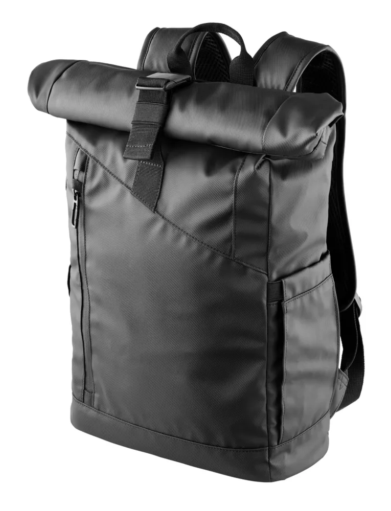 Roll Top Rucksack TROIKA BLACK ROLL TOP COMPACT